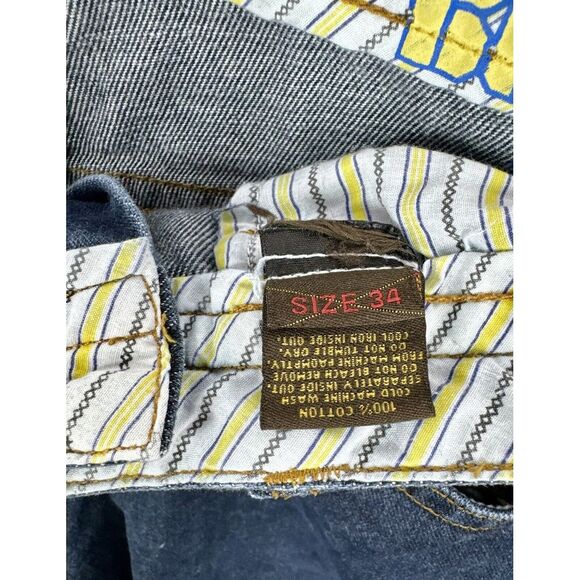 Burton Y2K Men's Blue Jeans. Retro Feel. Straight Leg. Sz 34x30 - Picture 2 of 8